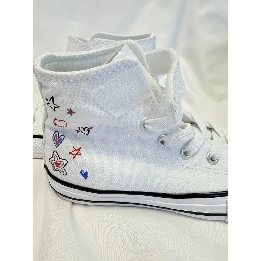 Converse CTAS EVA Lift Shoes Youth Sz 12.5 High Top Platform Sneakers W/Designs